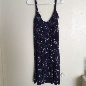 Blue Floral Print Dress